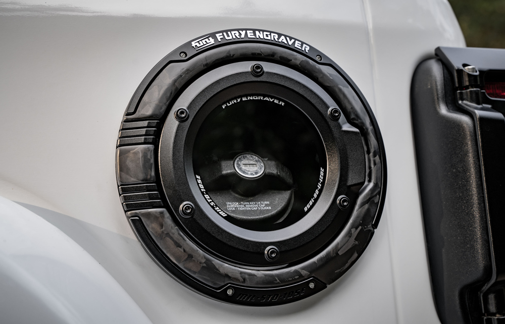 FURY Gravity Series Gas Fuel Caps Filler Door for Jeep Wrangler JK JL